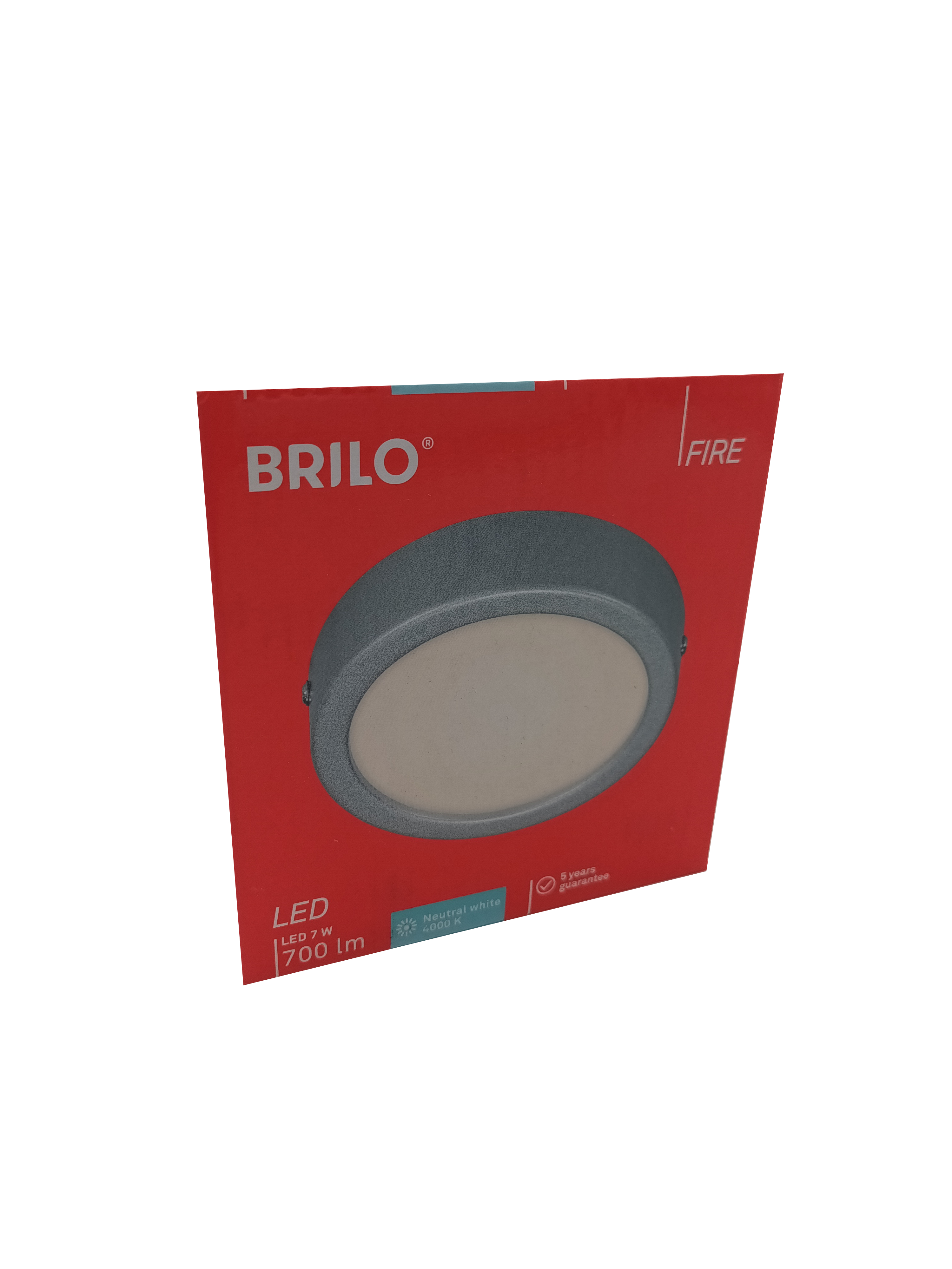 Brilo LED Deckenleuchte Fire Chrom-matt 7W 700lm 4000K (Neutralweiß)