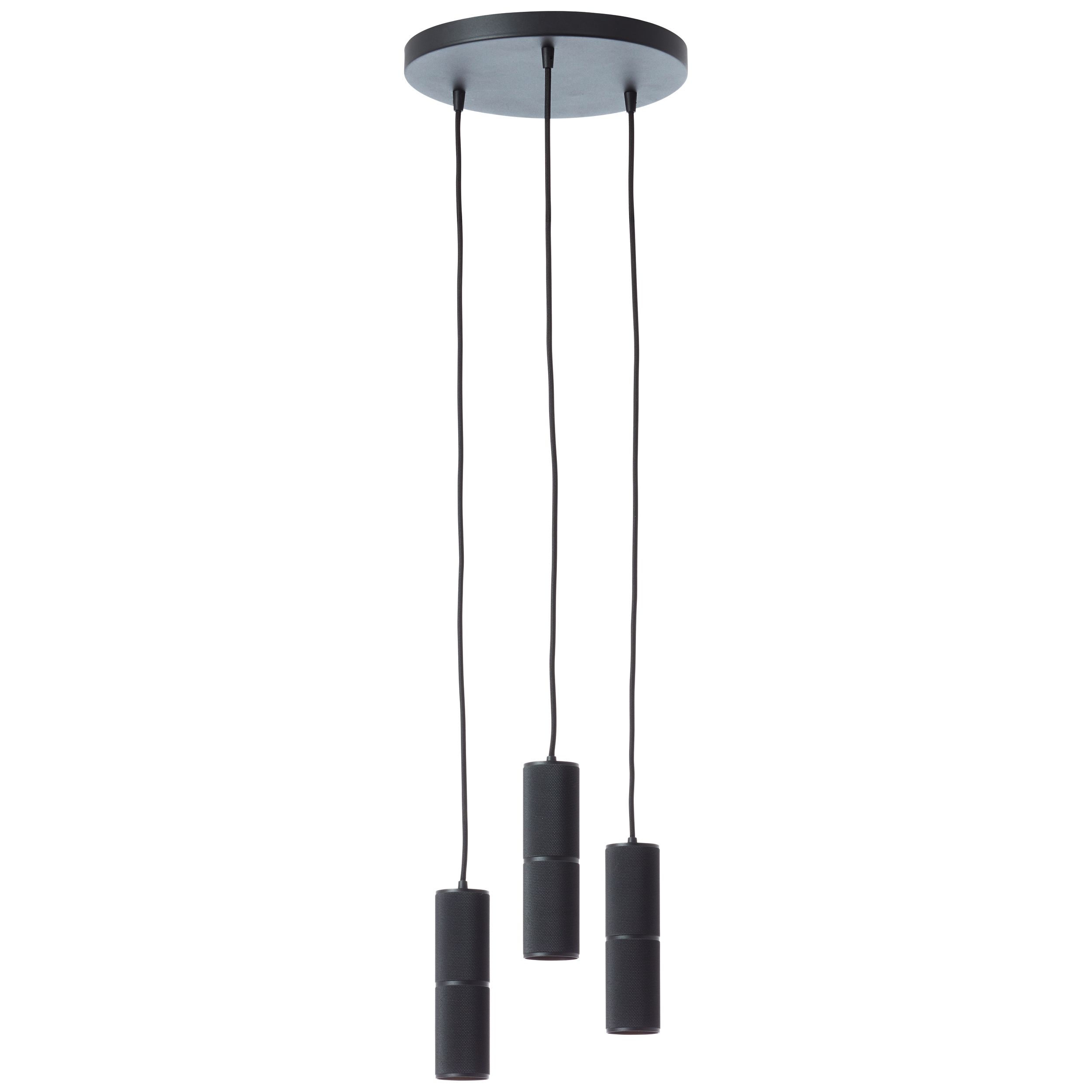 Brilliant LED Pendelleuchte Marty sand schwarz GU10 5W 3000K Warmweiß dimmbar