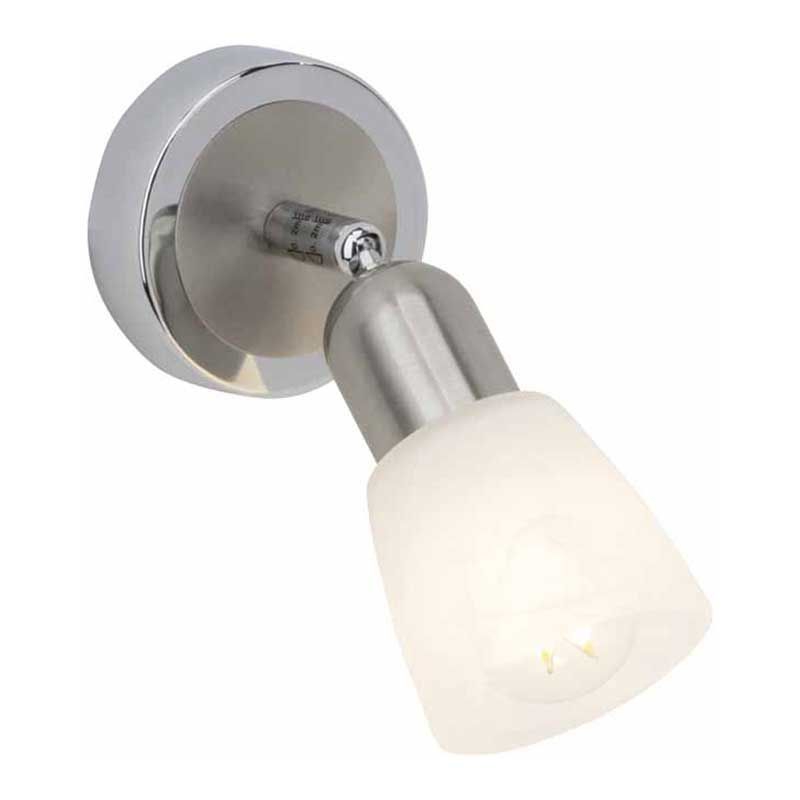 Brilliant LED Wandleuchte Bethany Eisen/Chrom E14 4W 2700K Warmweiß schwenkbar