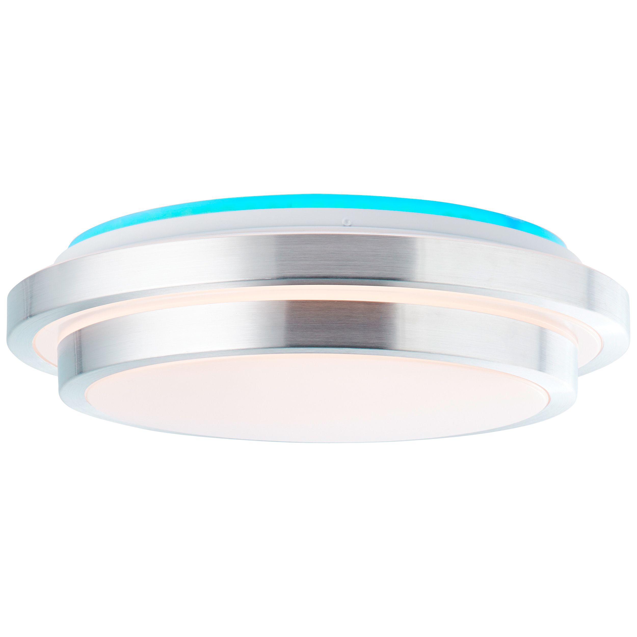 Brilliant LED Deckenleuchte Vilma weiß silber 24W CCT RGB Backlight mit Fernbedienung Ø41cm