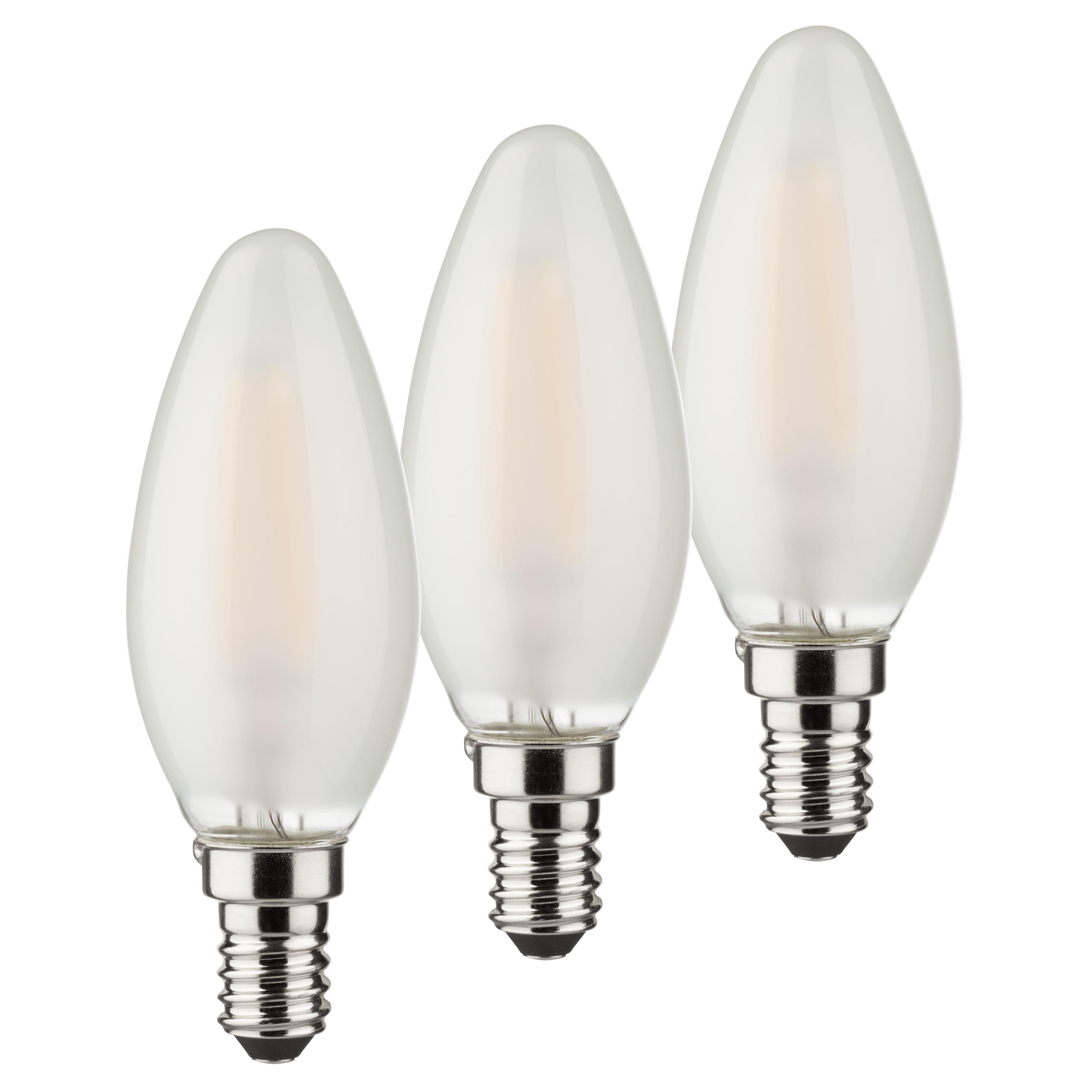 Müller Licht Retro LED-Filament Leuchtmittel Kerzenform 2+1 4W=40W E14 470lm 2700K (Warmweiß) matt