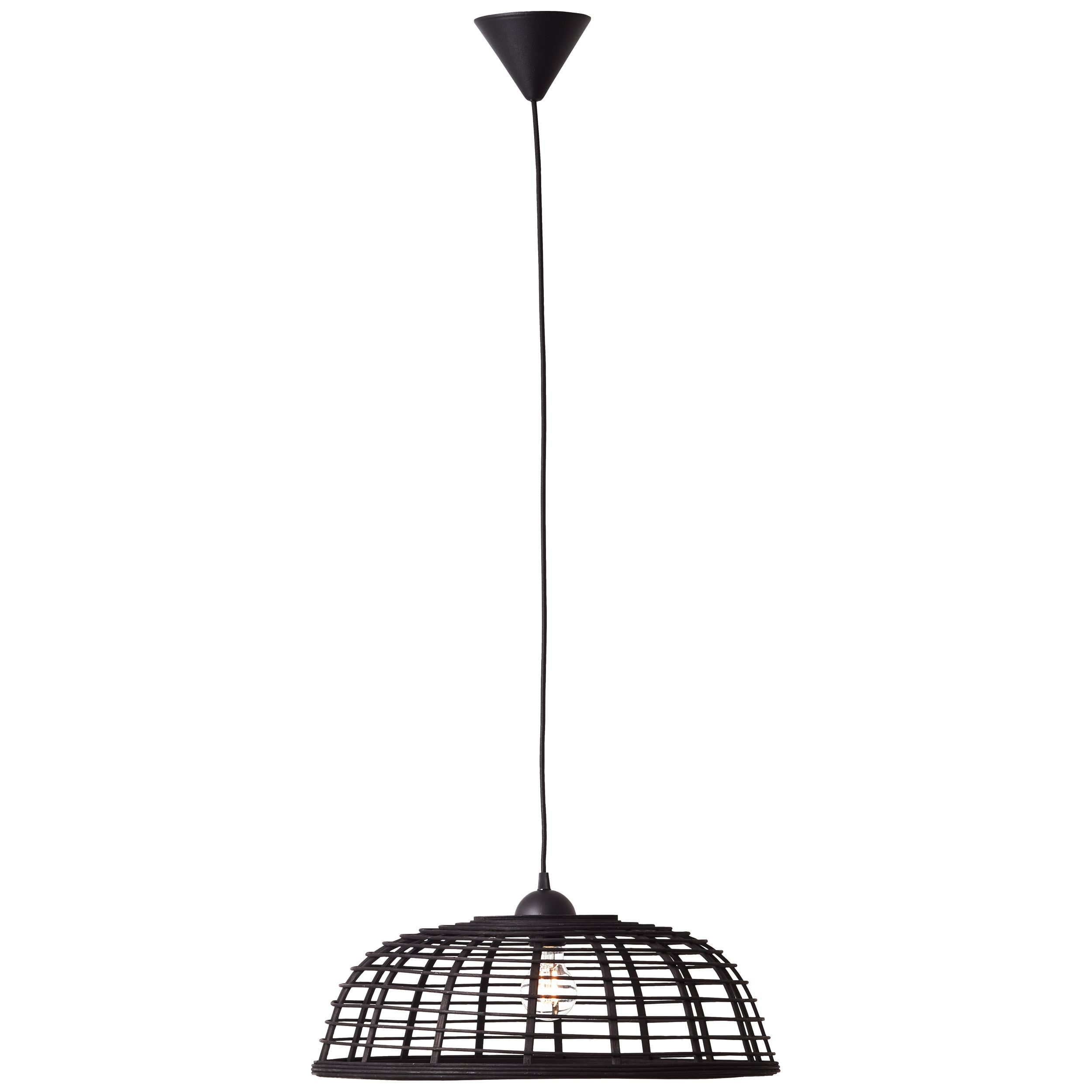 Brilliant Pendelleuchte Crosstown schwarz Bambus E27 max. 40W Ø48cm