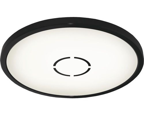 Briloner LED Deckenleuchte Free schwarz 18W 4000K Neutralweiß mit Backlight Ø29cm