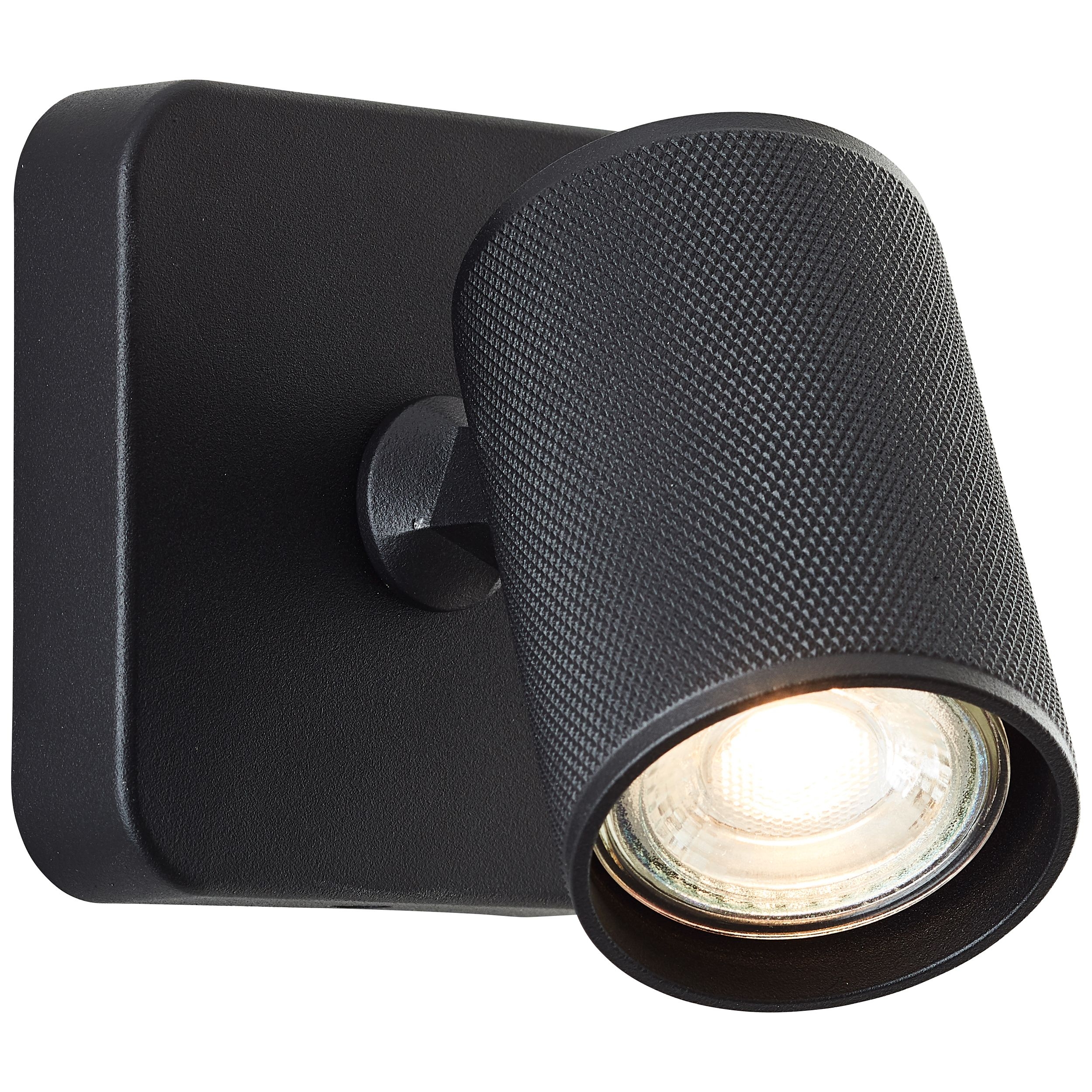 Brilliant LED Wandspot Marty sand schwarz GU10 5W 3000K Warmweiß dimmbar schwenkbar