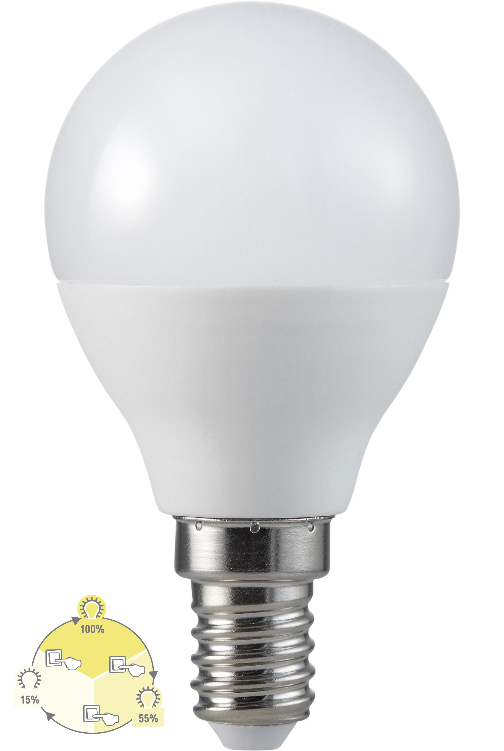 Müller Licht LED Leuchtmittel Tropfenform 5.5W=40W E14 470lm 2700K SWITCH DIM