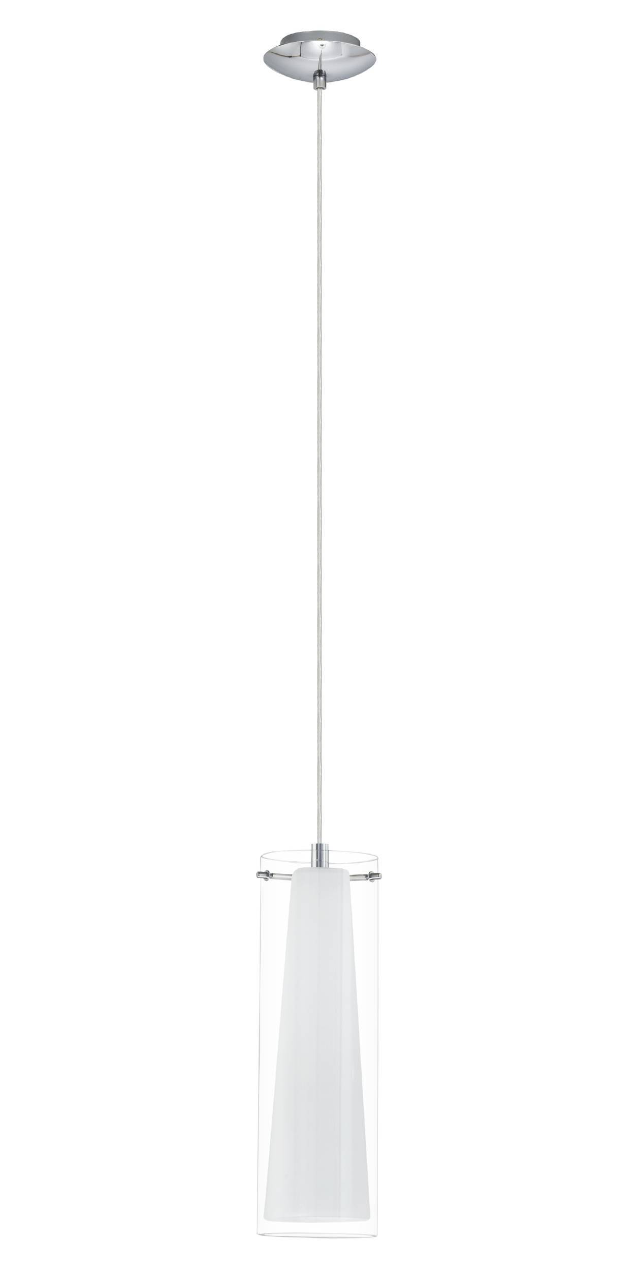 Eglo Pendelleuchte PINTO weiß/chrom E27 max 40W