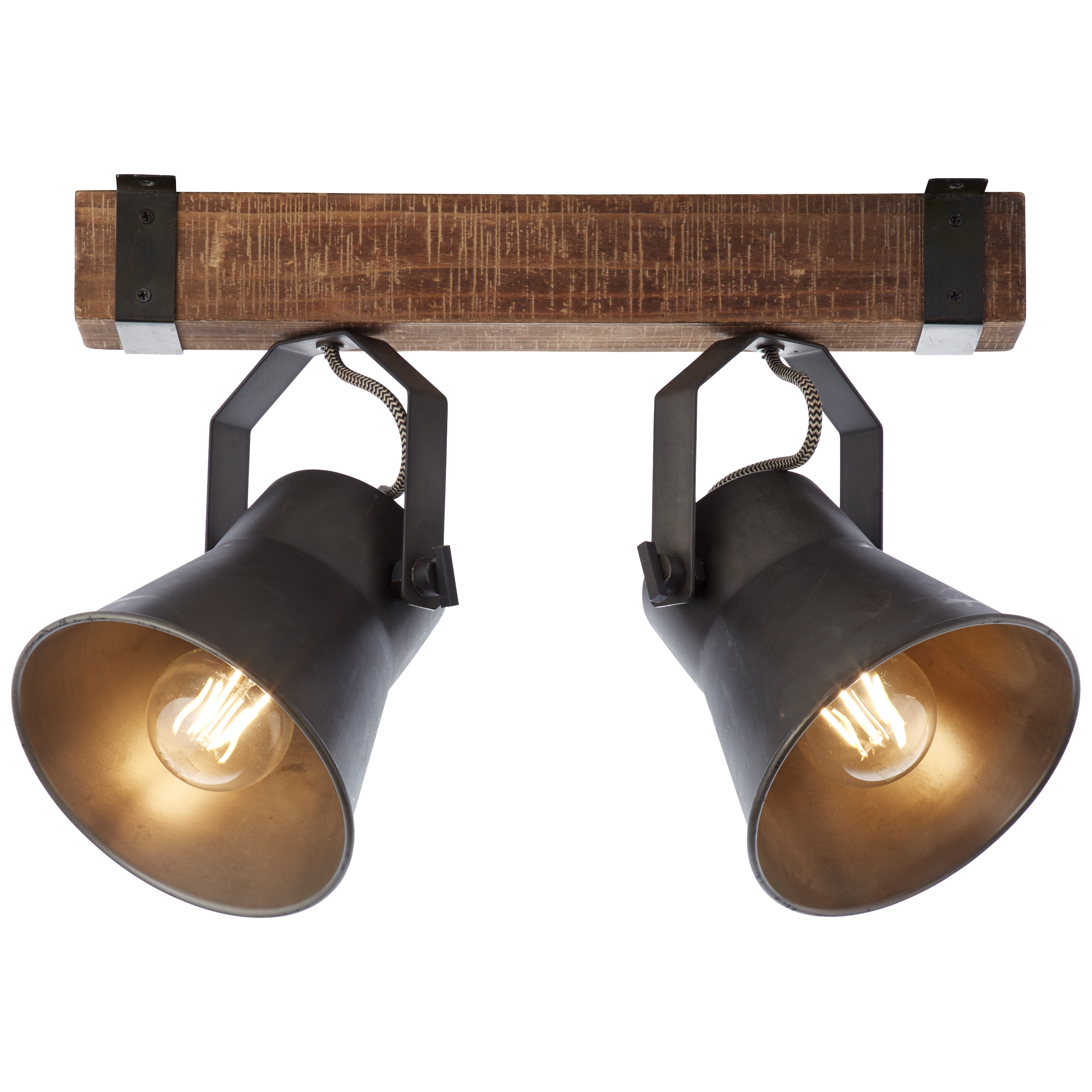 Brilliant Deckenstrahler Decca Holz schwarz stahl E27 max. 10W schwenkbar