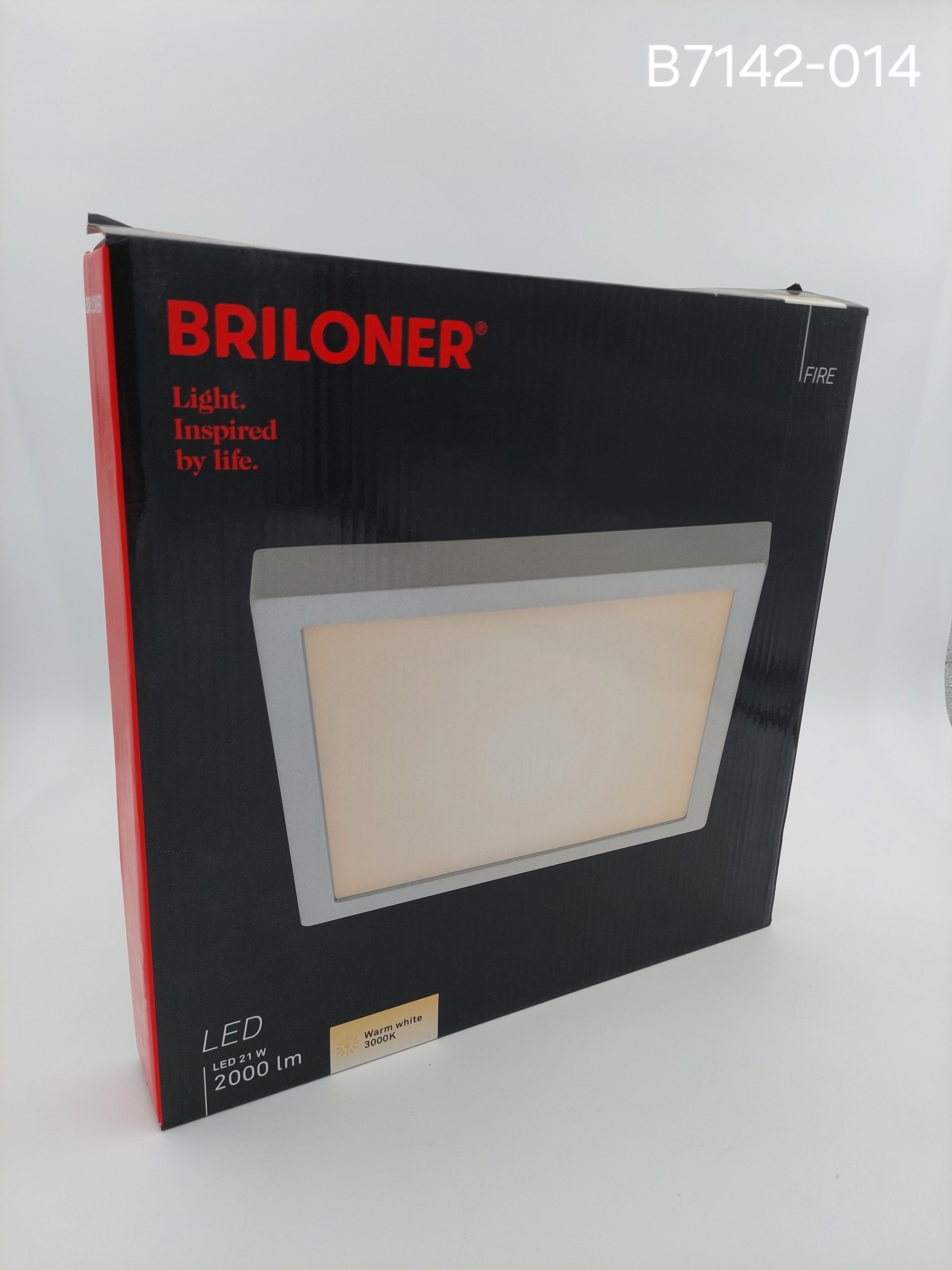 Briloner LED Deckenleuchte Fire chrom matt 21W 2000lm 3000K Warmweiß
