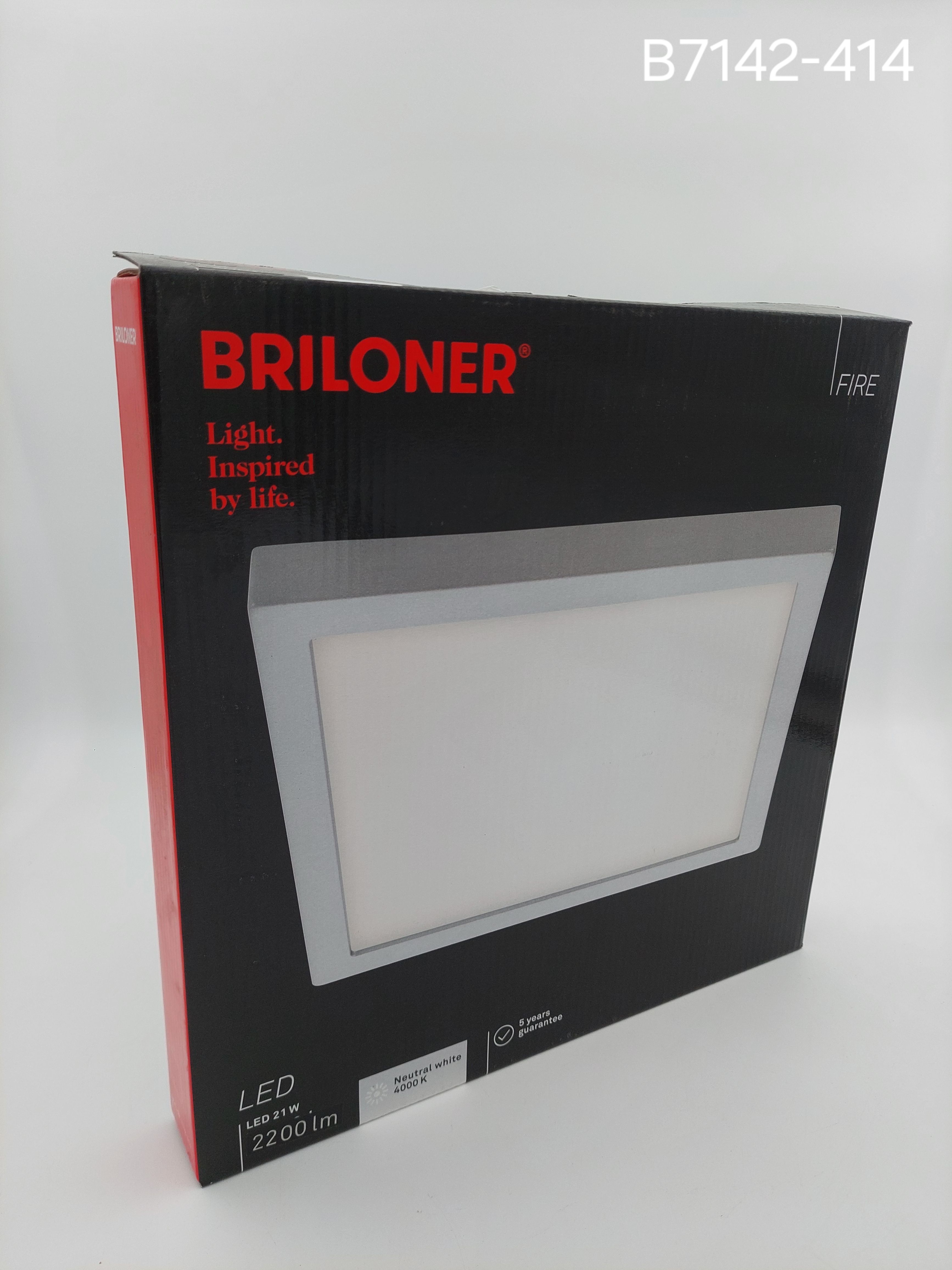 Briloner LED Deckenleuchte Fire chrom matt 21W 2200lm 4000K Neutralweiß