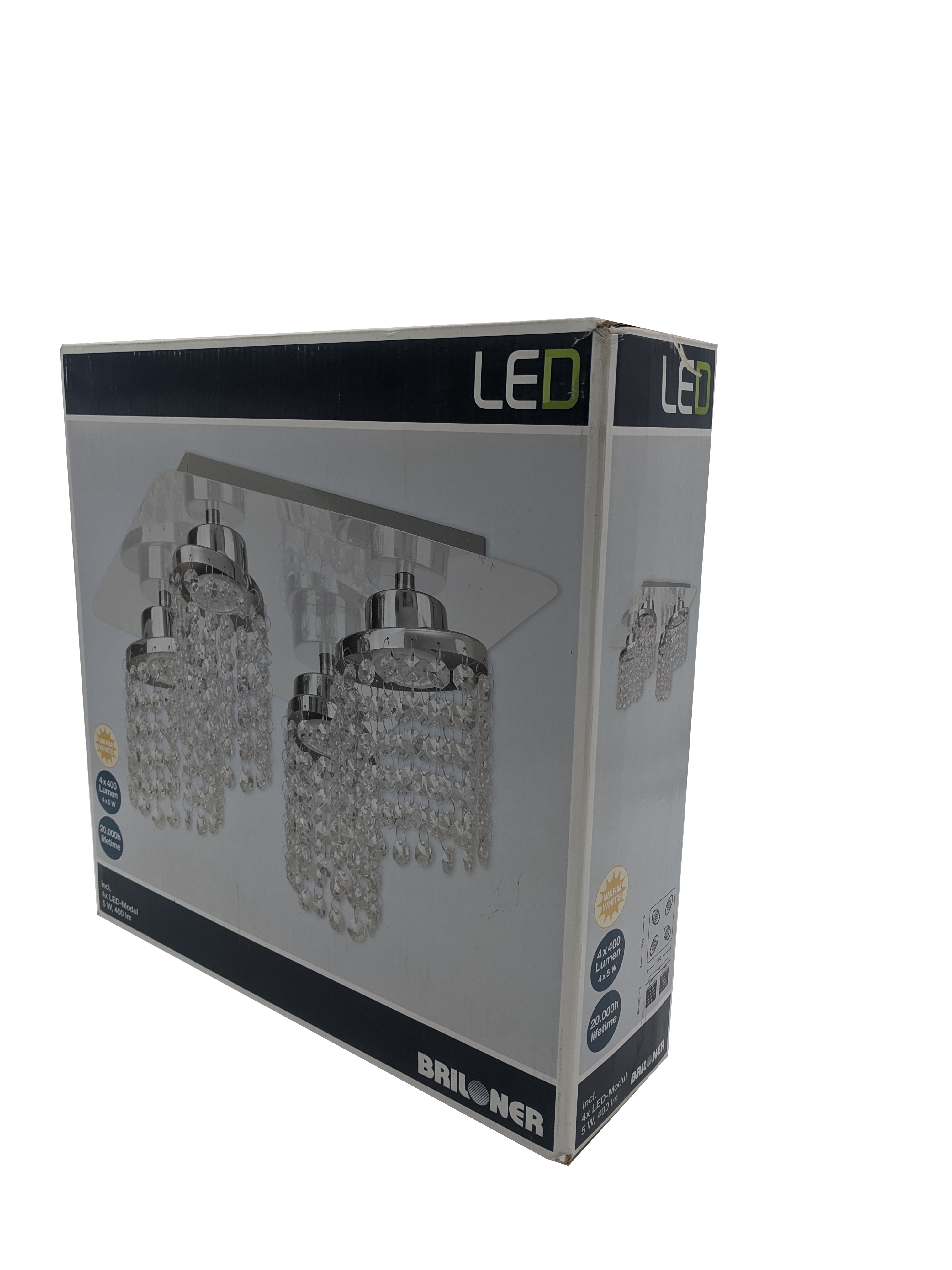 Briloner LED Deckenleuchte 20W 1600lm 3000K (Warmweiß)