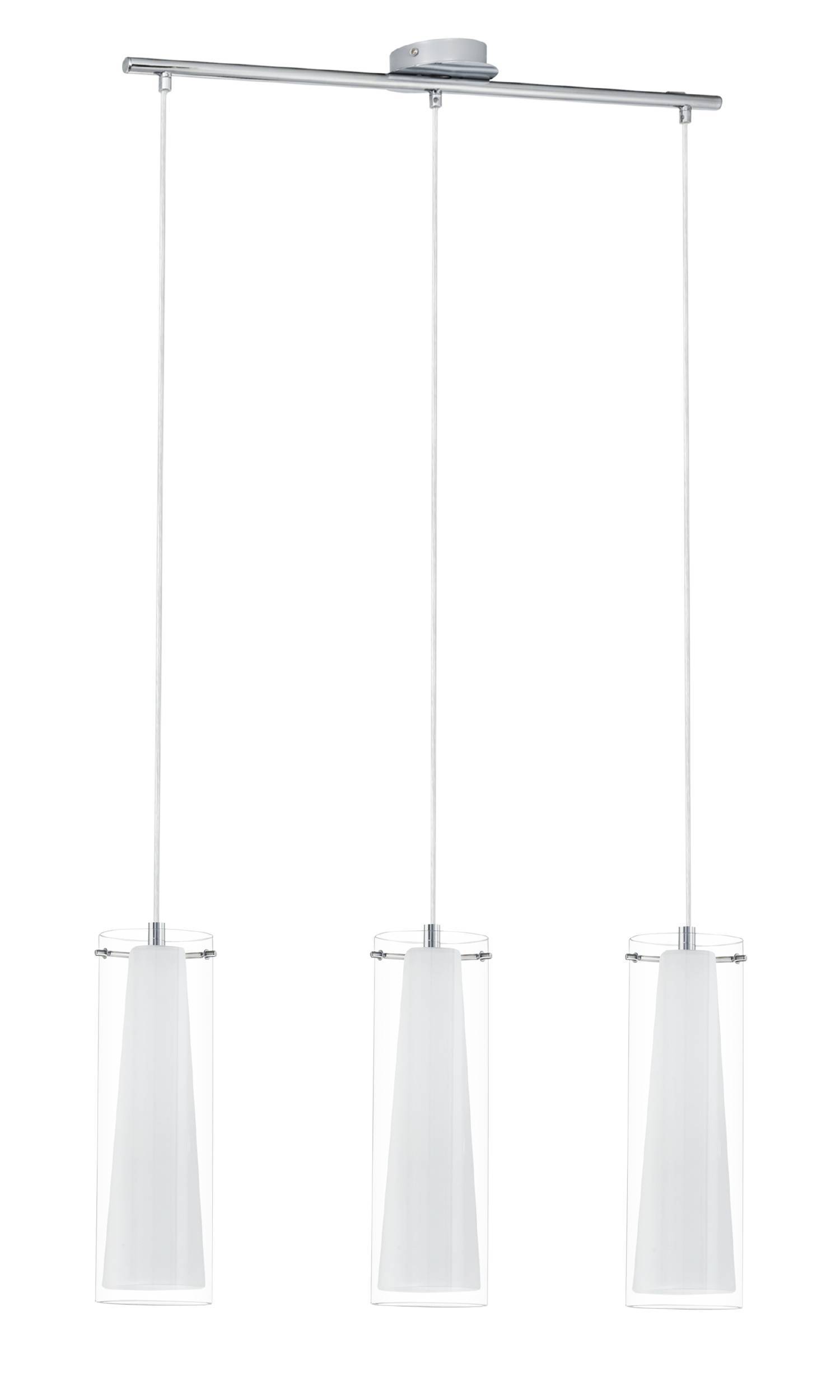 Eglo Pendelleuchte PINTO weiß/chrom E27 max 40W