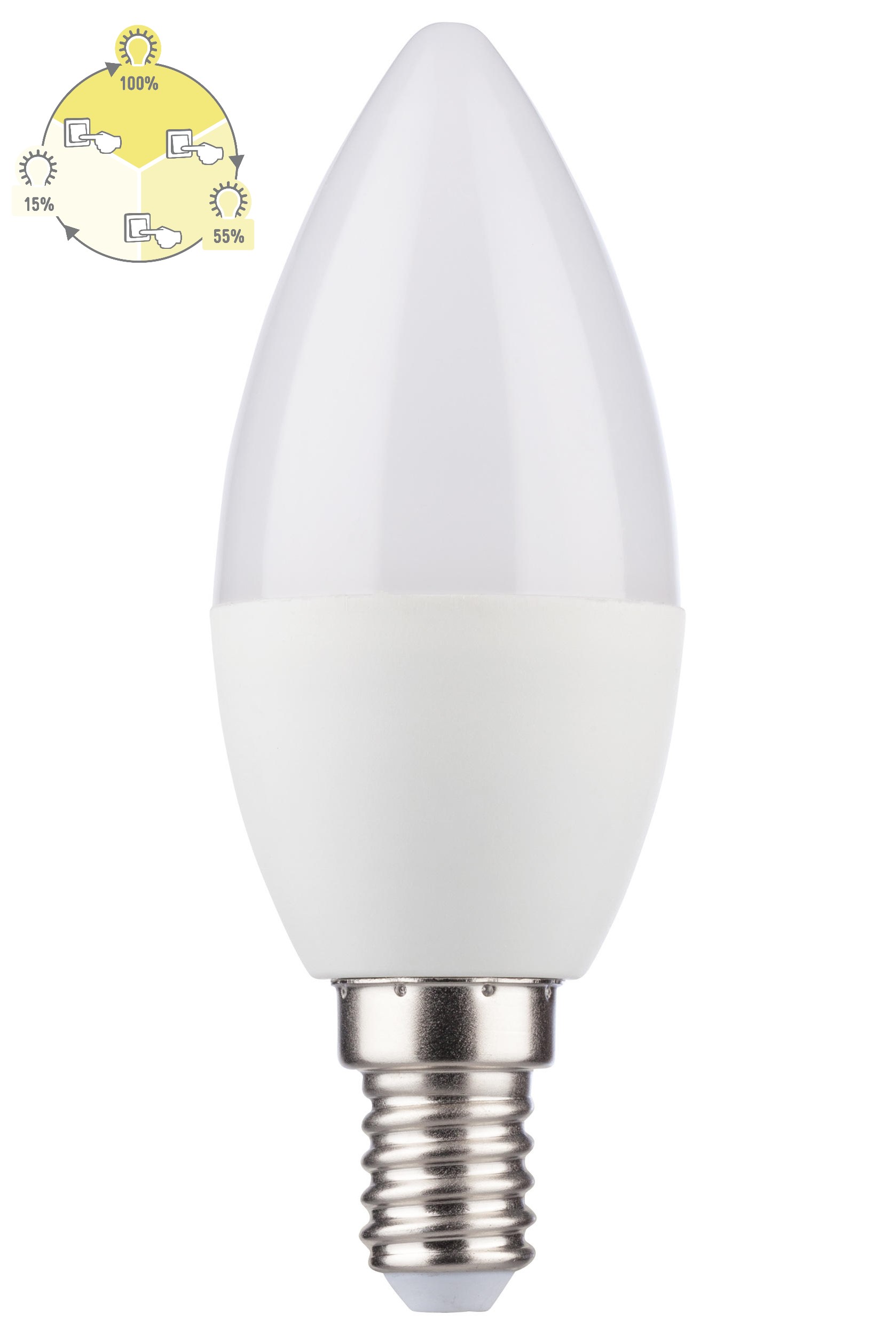 Müller Licht LED Leuchtmittel Kerzenform 5.5W=40W E14 470lm 2700K SWITCH DIM