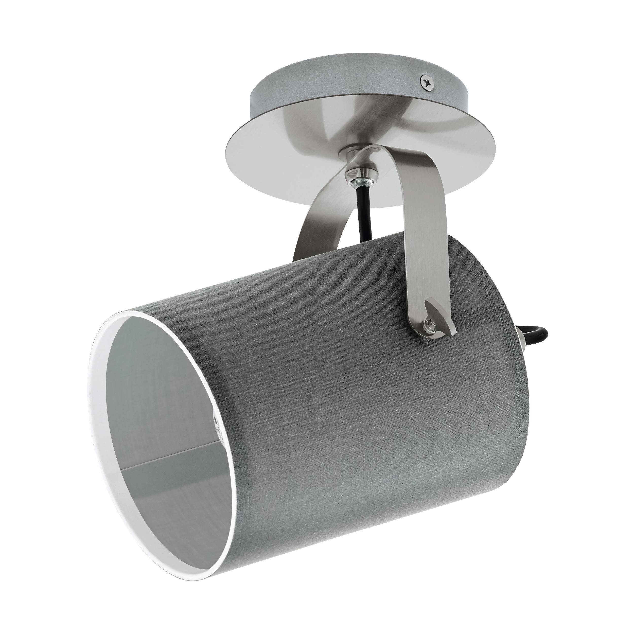 Eglo Wandleuchte VILLABATE E27 Nickl/Grau max. 10W