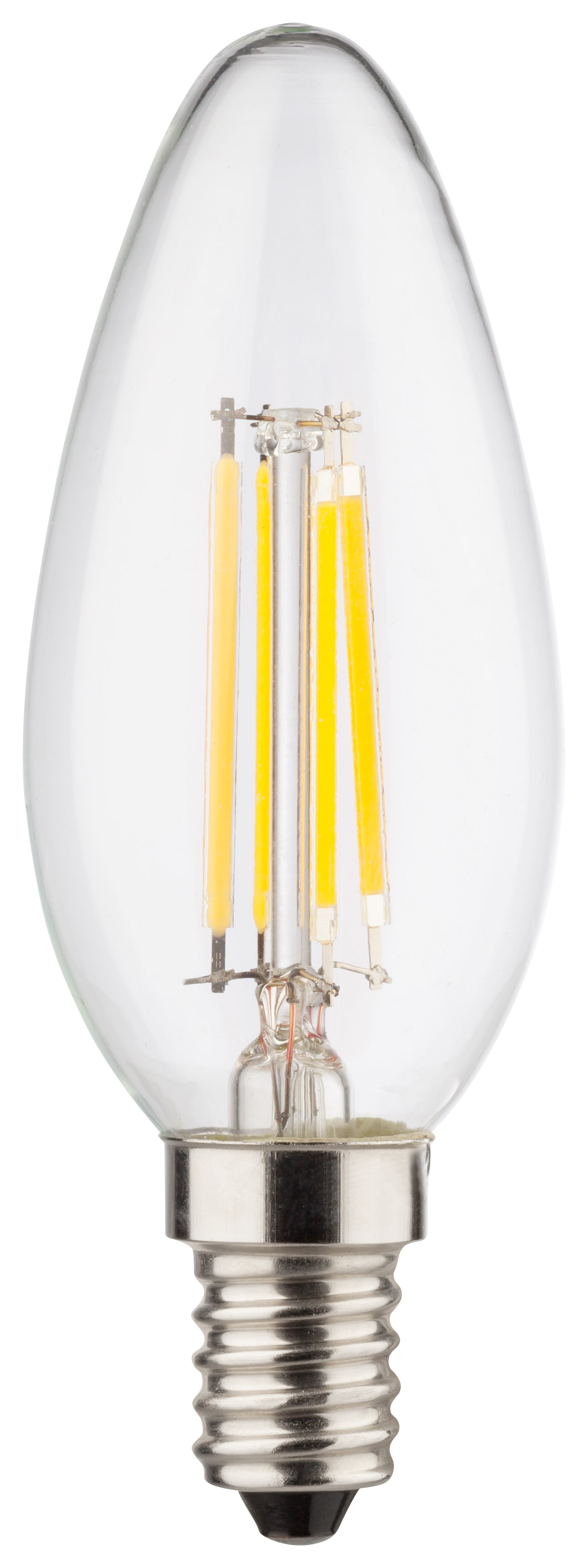 Müller Licht Retro LED-Filament Leuchtmittel Kerzenform 4W=38W E14 2700K (Warmweiß)