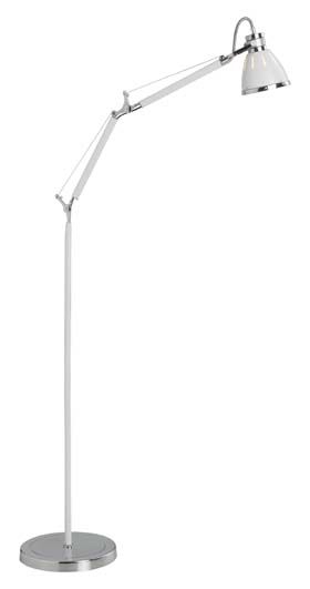 Brilliant Stehleuchte Octavia Chrom/Weiß E27 ohne Leuchtmittel
