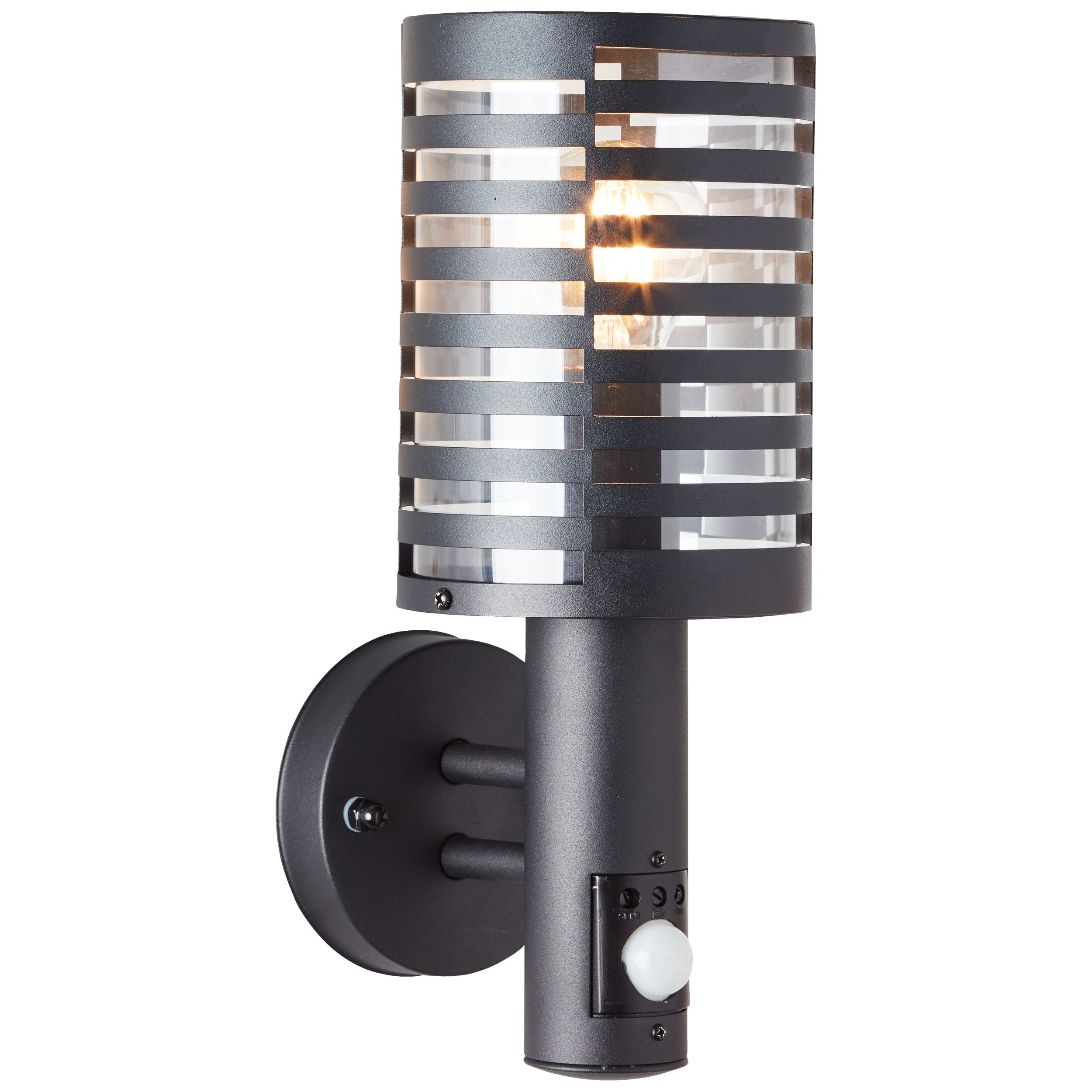 Brilliant Außenwandleuchte Venlo schwarz matt E27 max. 40W IP44 mit Bewegungsmelder